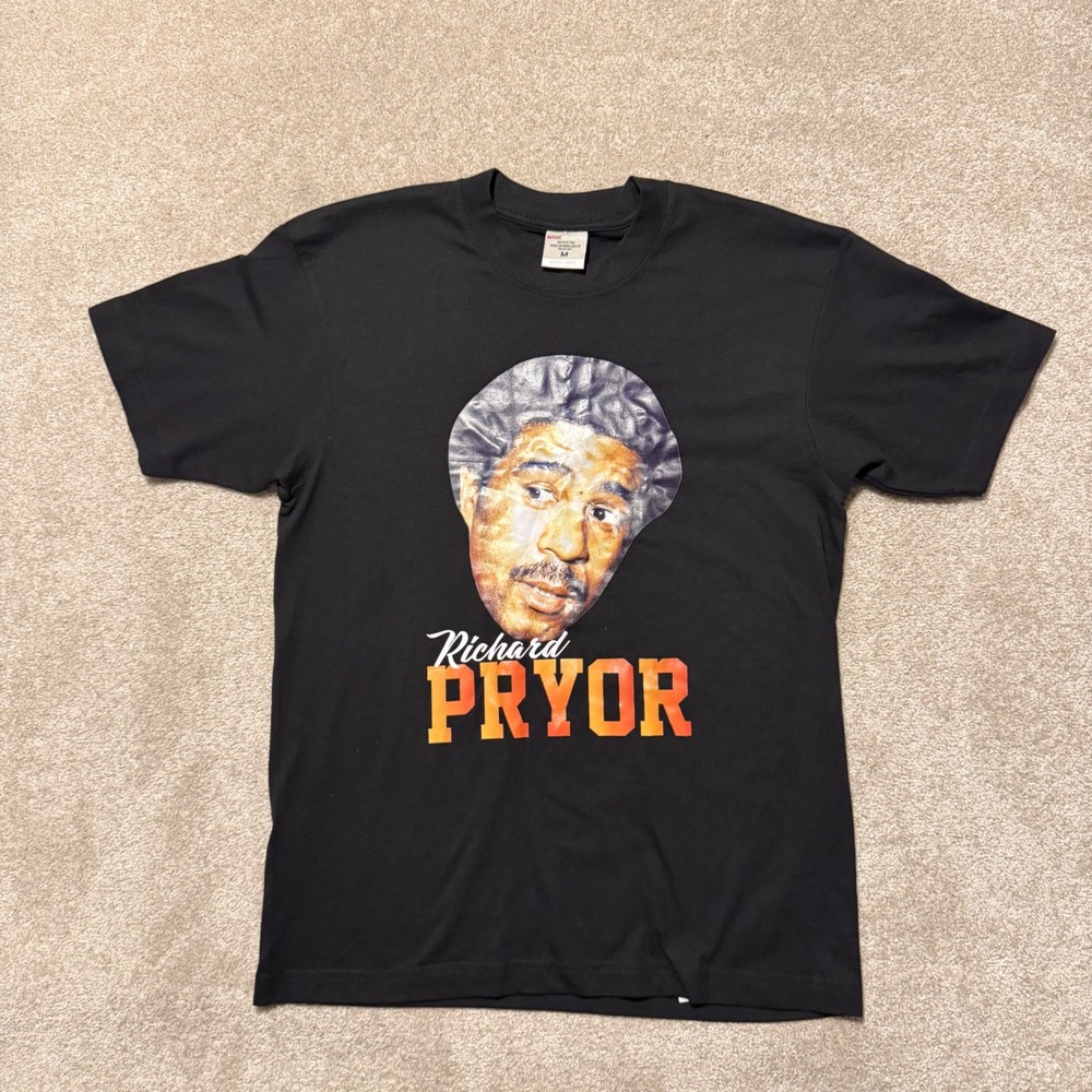 Richard Pryor Graphic T-Shirt Mens M Black Heavy Duty Cotton Magic‎ Collection